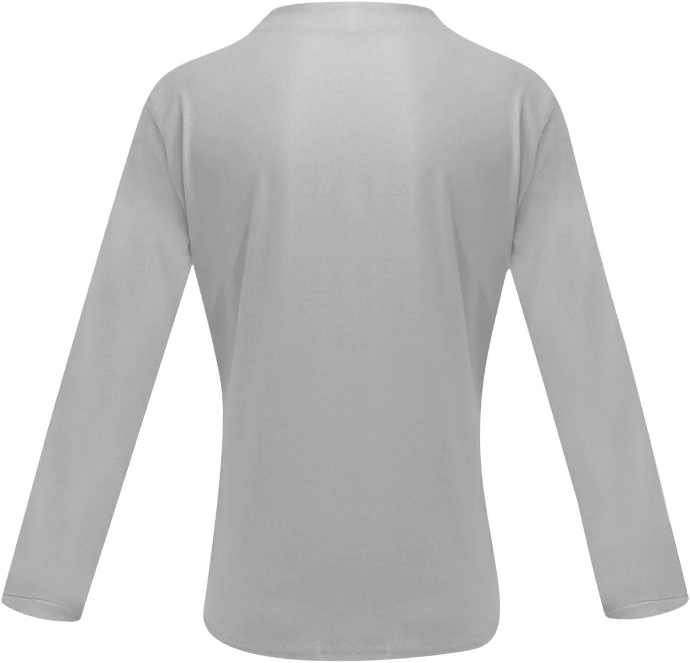 Shirts for Men Fashion Western Long Sleeve Oversized Tshirts Streetwear V Neck Shirt Big and Tall Solid Fall Clothes