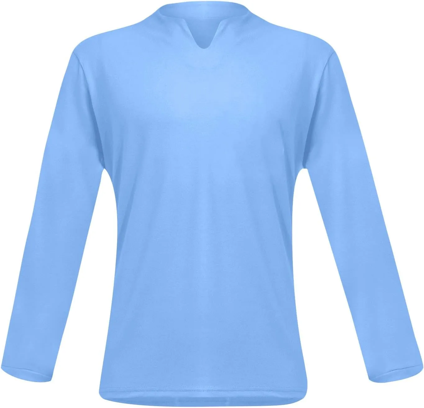 Shirts for Men Fashion Western Long Sleeve Oversized Tshirts Streetwear V Neck Shirt Big and Tall Solid Fall Clothes