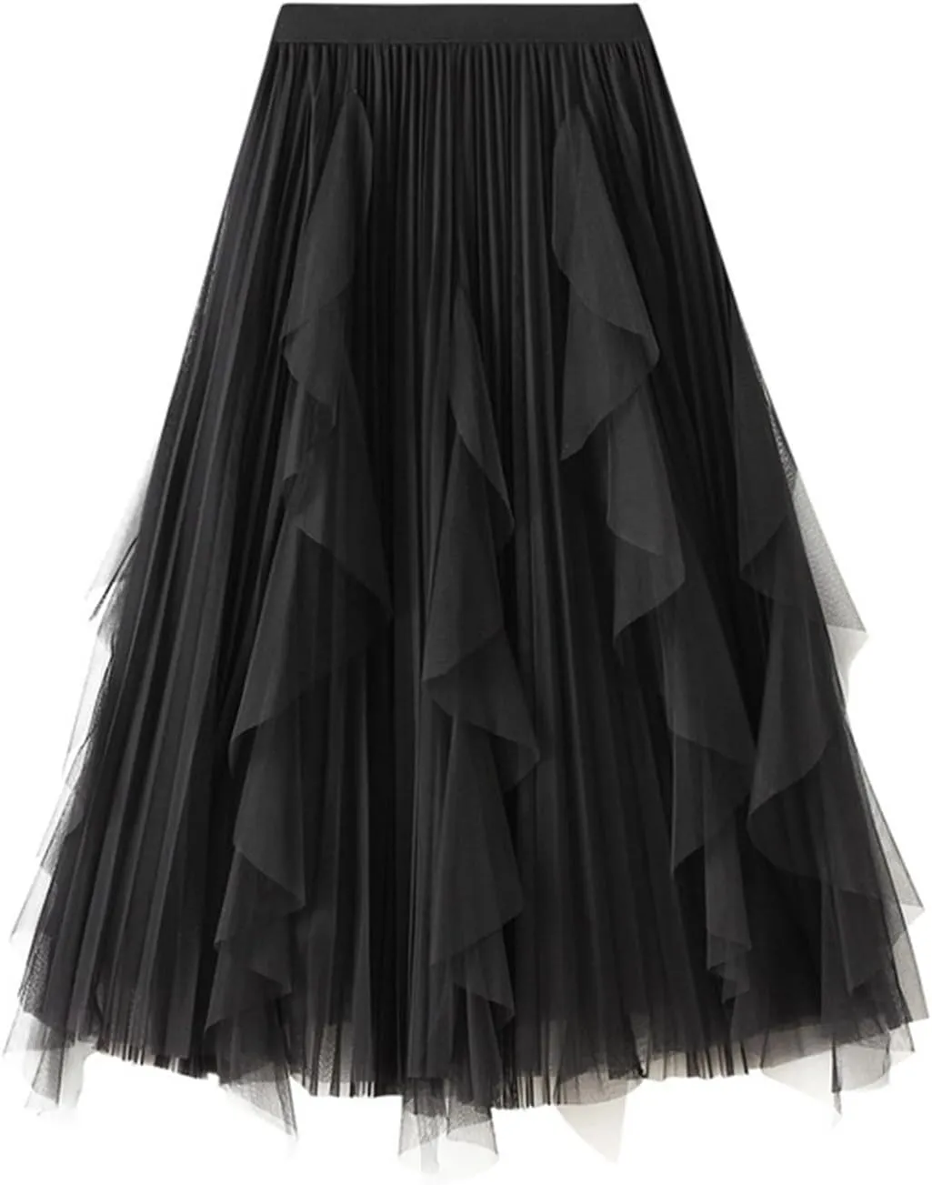 Skirt for Women A-Line High Waist Beach Outfits Bohemian Print Elastic Waist Maxi Skirt Tiered Casual Long Skirt