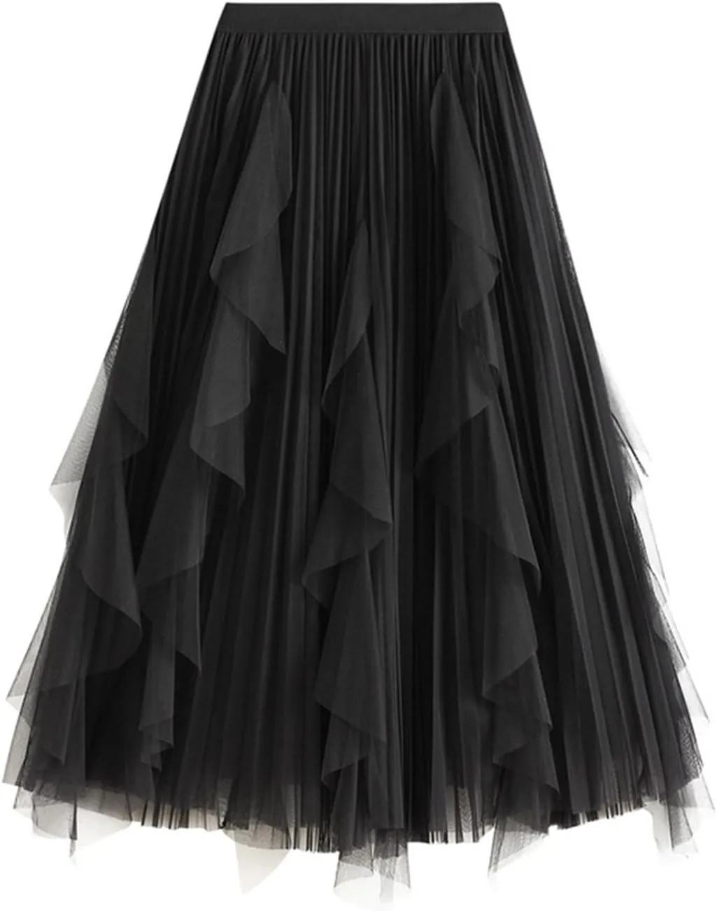 Skirt for Women A-Line High Waist Beach Outfits Bohemian Print Elastic Waist Maxi Skirt Tiered Casual Long Skirt