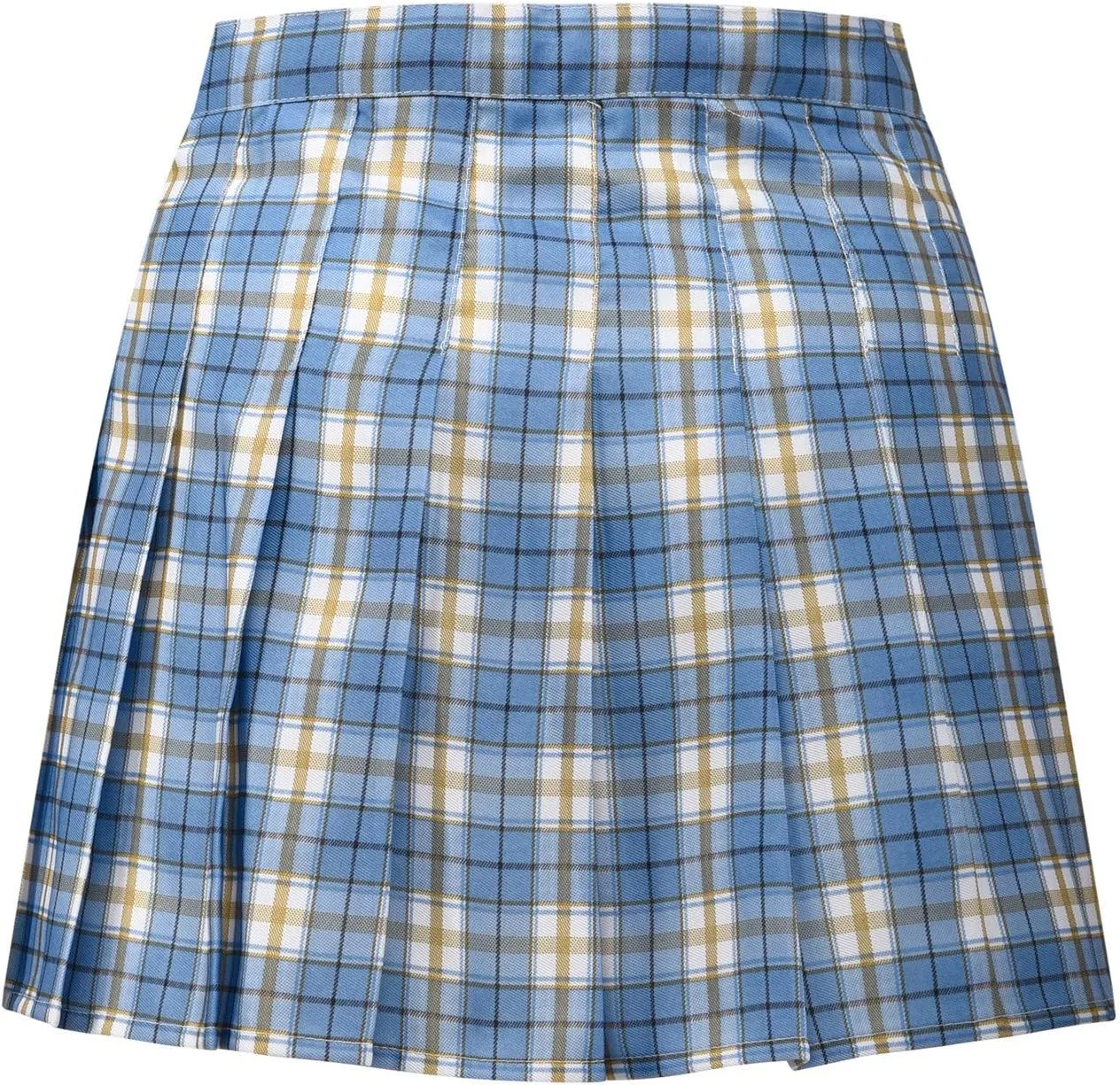 Skirts for Women Trendy Women's Casual Plaid High Waist Pleated A-Line Pleated Mini Skirts Pleated Cheer Skirt