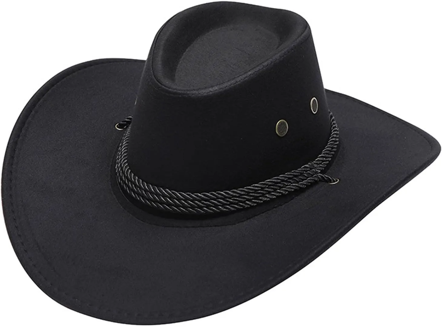 Straw Cowboy Hat Classic Western Hats for Women Cowgirl Sun Beach Cap Summer Outback Shapeable Wide Brim