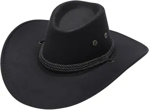 Straw Cowboy Hat Classic Western Hats for Women Cowgirl Sun Beach Cap Summer Outback Shapeable Wide Brim