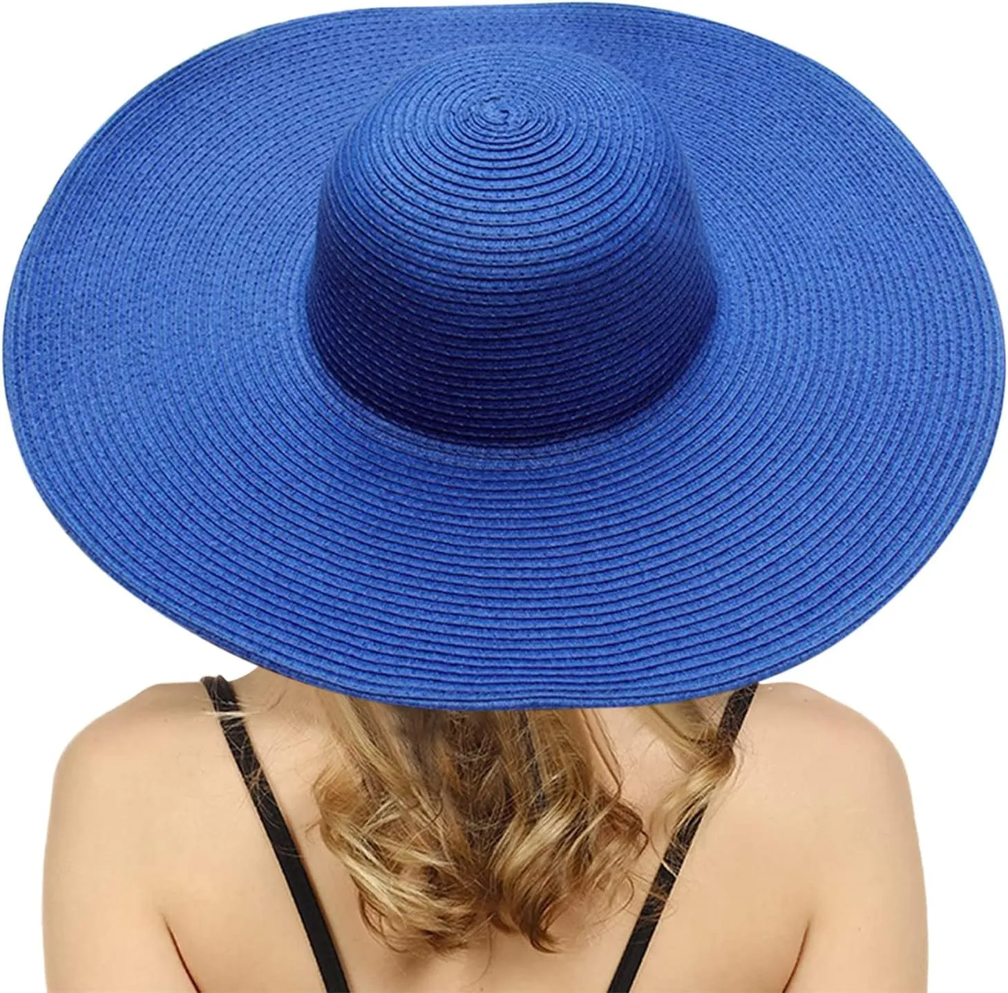 Straw Sun Hat Womens Summer Sun UV Protection Hat Wide Brim Foldable Straw Hat Outdoor Traveling Beach Hats