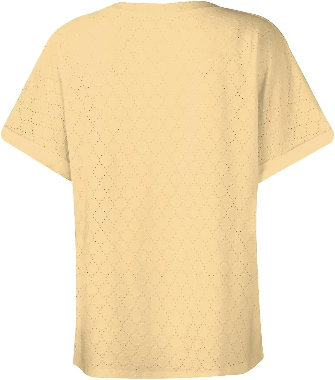 Summer Tops for Women Trendy 2025 Short Sleeve V Neck Eyelet Shirts Dressy Casual Loose Ladies Blouses Going Out