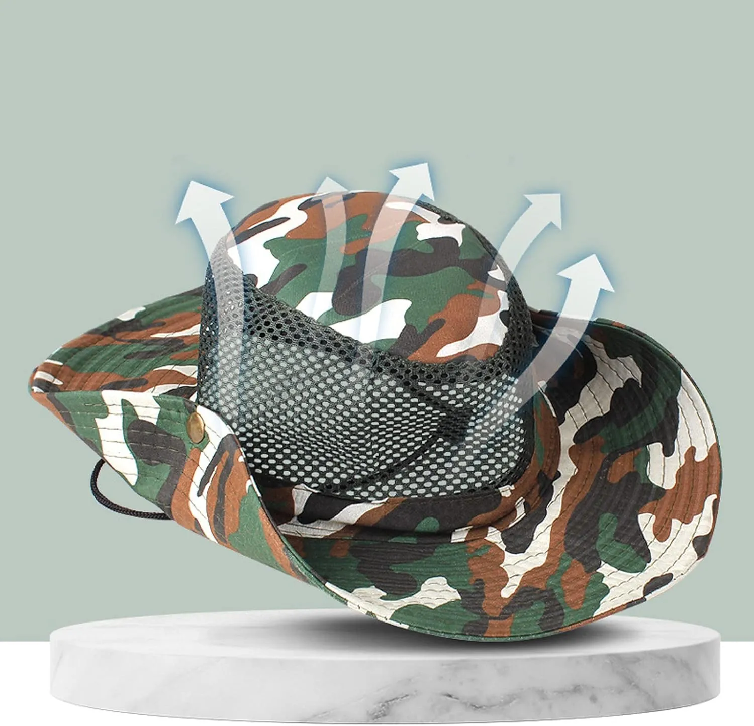 Sun Hat for Men Women UV Protection Wide Brim Boonie Hats for Hiking Fishing Safari Waterproof Hiking Wide Brim Cap