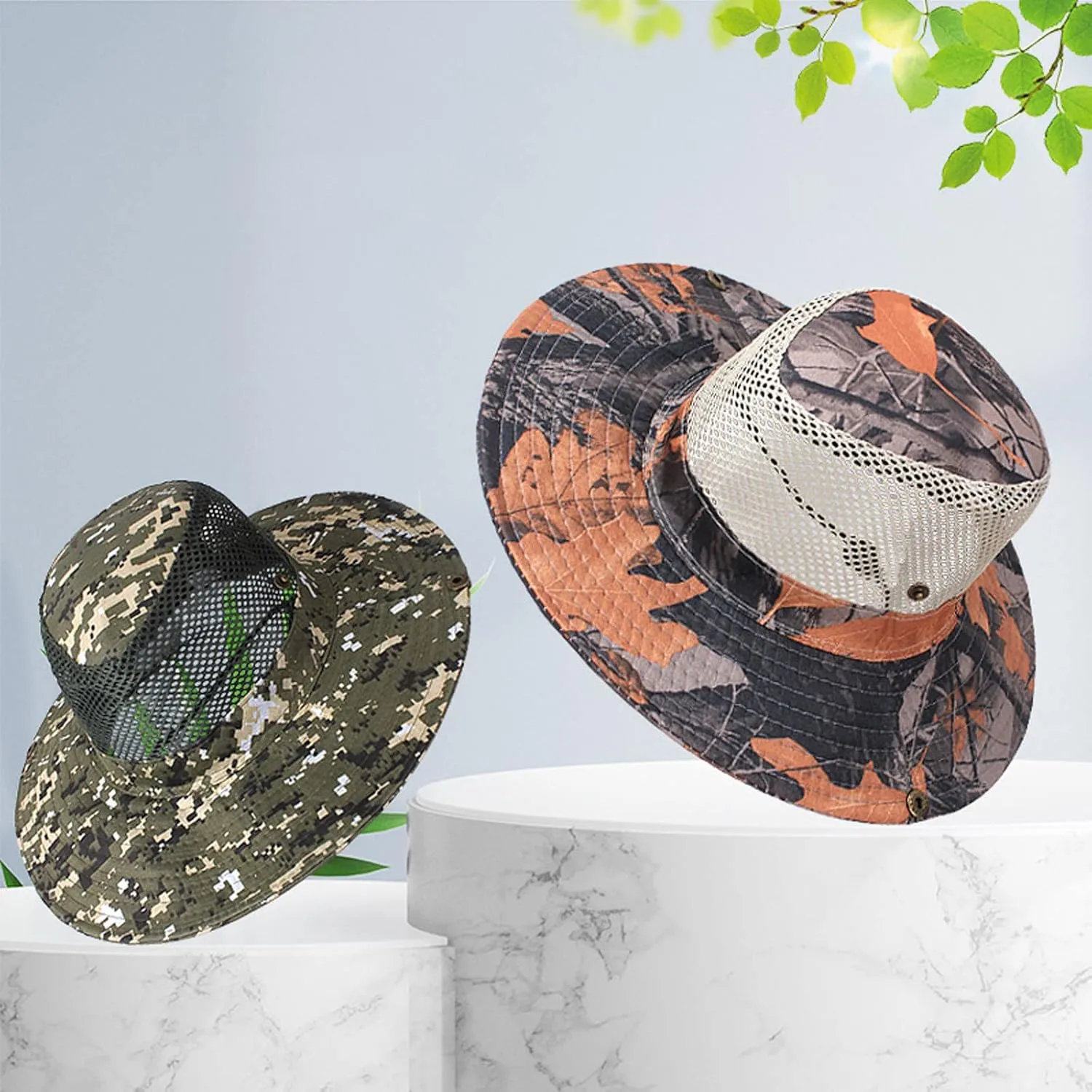 Sun Hat for Men Women UV Protection Wide Brim Boonie Hats for Hiking Fishing Safari Waterproof Hiking Wide Brim Cap