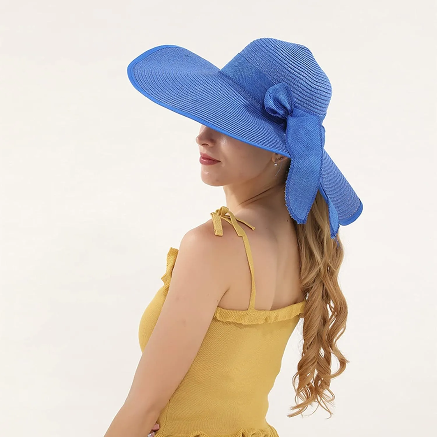 Sun Hat Womens Wide Brim Foldable Straw Hats Beach Sun Hats for Women Floppy Summer Hats UPF 50 