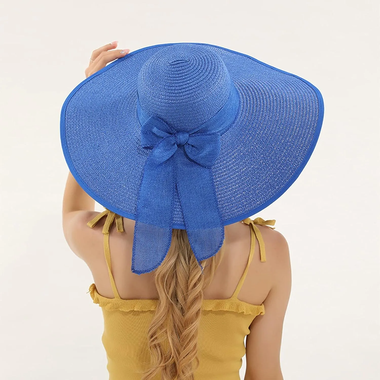 Sun Hat Womens Wide Brim Foldable Straw Hats Beach Sun Hats for Women Floppy Summer Hats UPF 50 