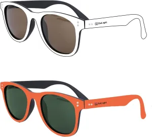 Sunglasses 2 pack Polarized Sunglasses for Mens and Womens, Matt Finish Color Retro Sun Glasses Driving Fishing UV Protection, White/Orange