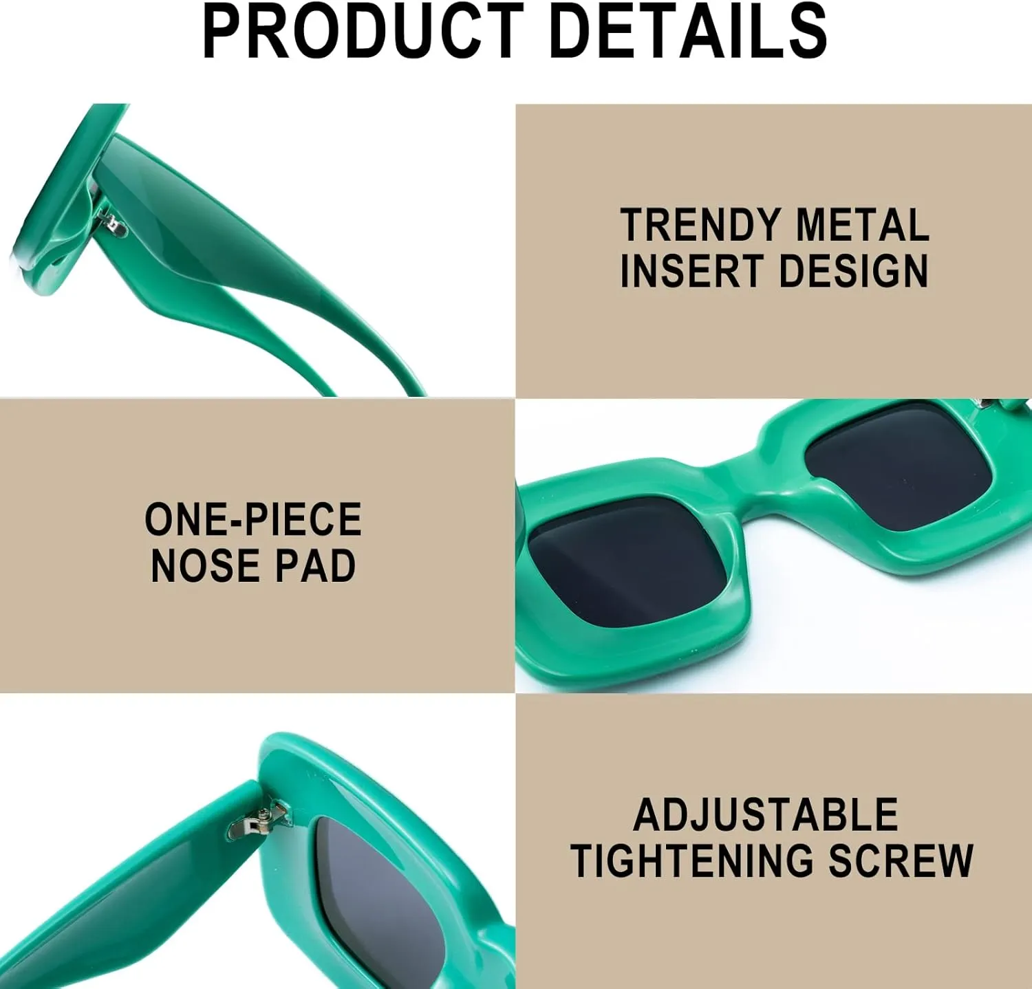 Sunglasses for Women Men Trendy Shades Y2K Glasses UV400 Protection