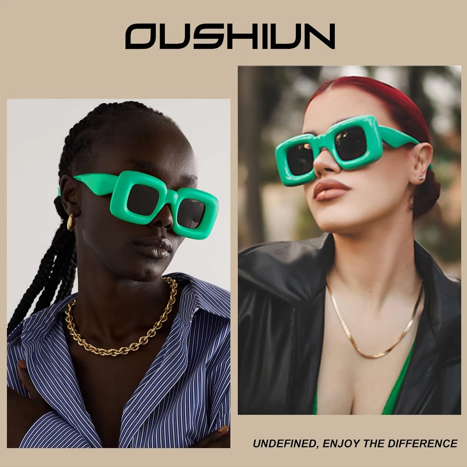 Sunglasses for Women Men Trendy Shades Y2K Glasses UV400 Protection