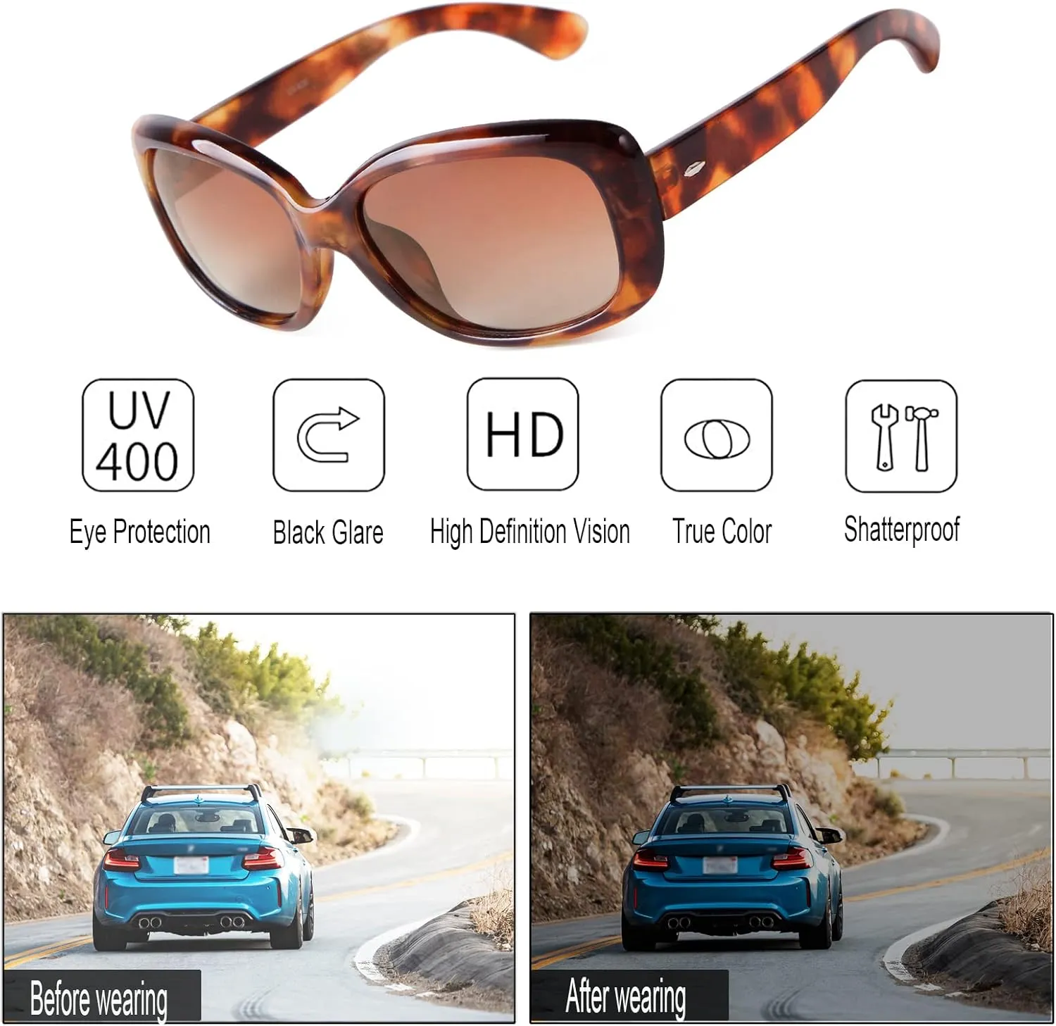 Sunglasses Women Men Sunglasses Womens Polarized Vintage Retro Round Square Trendy Y2K Rectangle Shades UV Protection