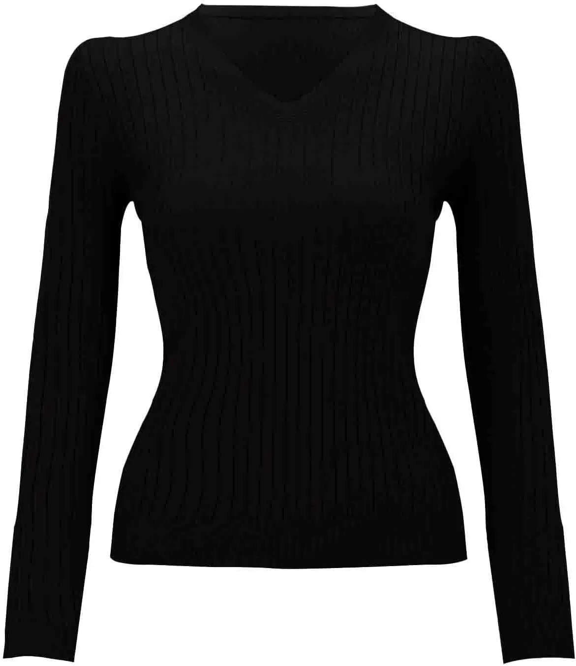 Sweaters for Women Knit Pullover Sweater V Neck Blouse Plain Color Long Sleeve Sweatshirt Slim Fitted Undershirt Top