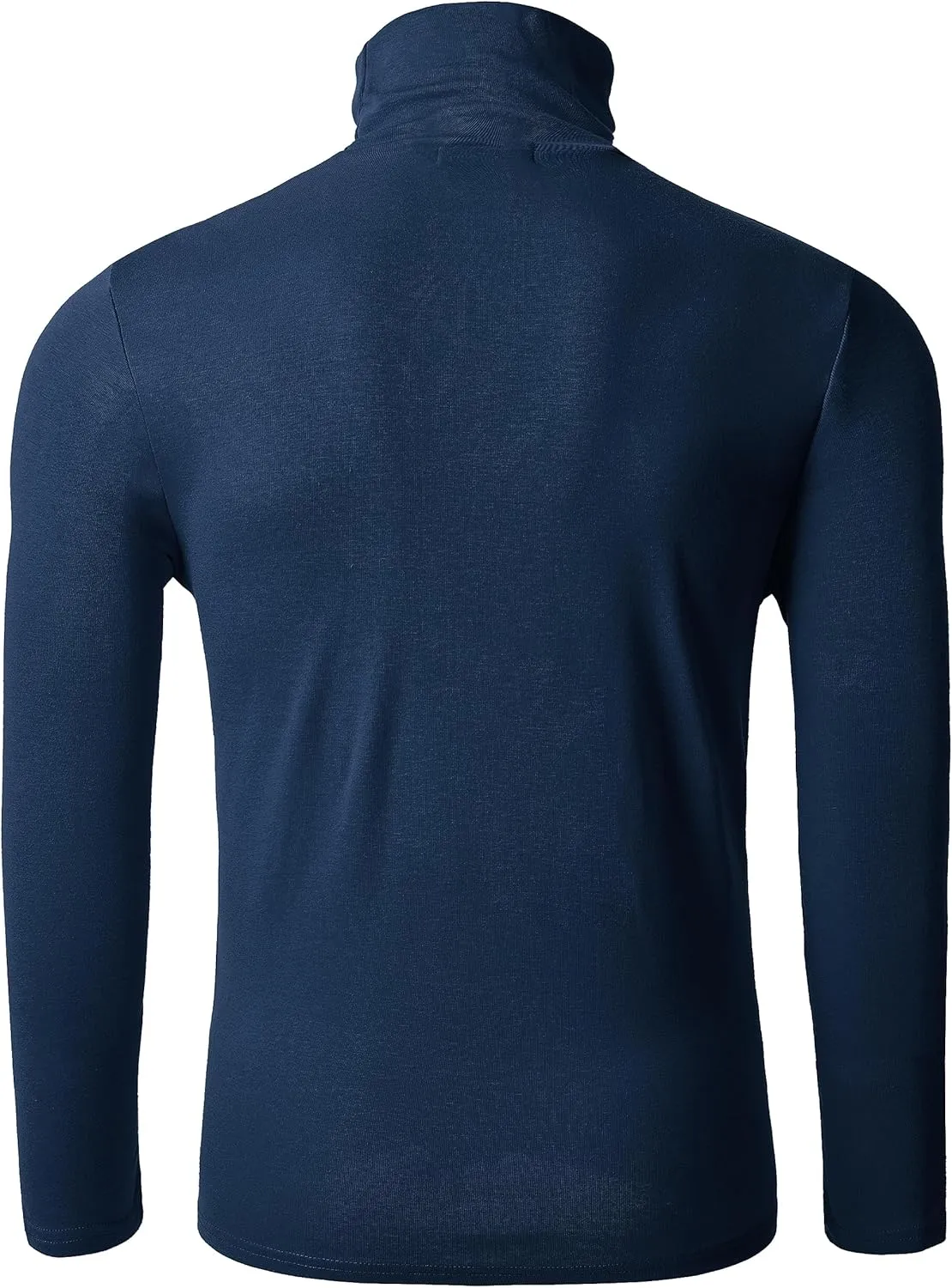 TAPULCO Men Turtleneck Long Sleeve Knitted Pullover Basic Slim Fit Casual Soft Comfy T Shirts