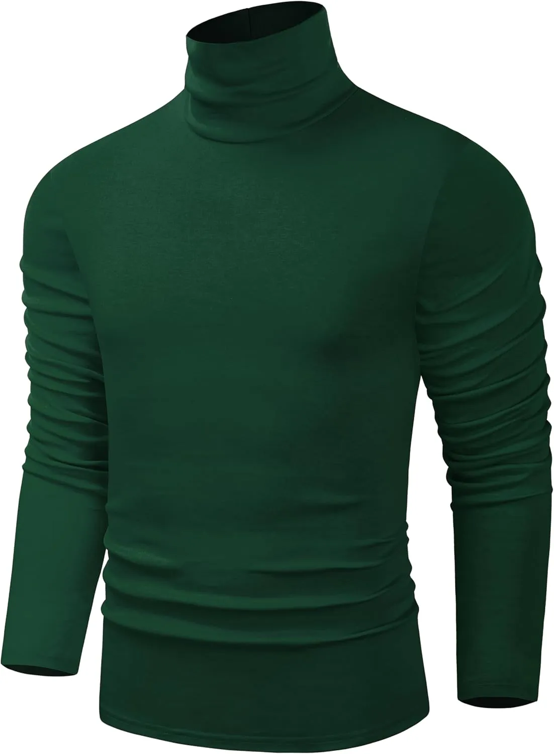 TAPULCO Men Turtleneck Long Sleeve Knitted Pullover Basic Slim Fit Casual Soft Comfy T Shirts