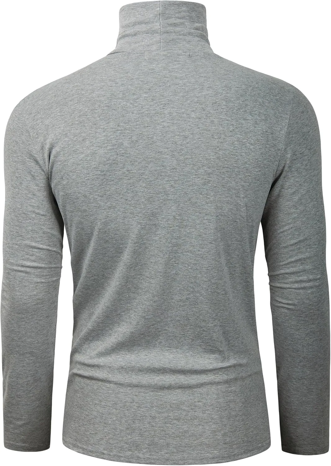 TAPULCO Men Turtleneck Long Sleeve Knitted Pullover Basic Slim Fit Casual Soft Comfy T Shirts