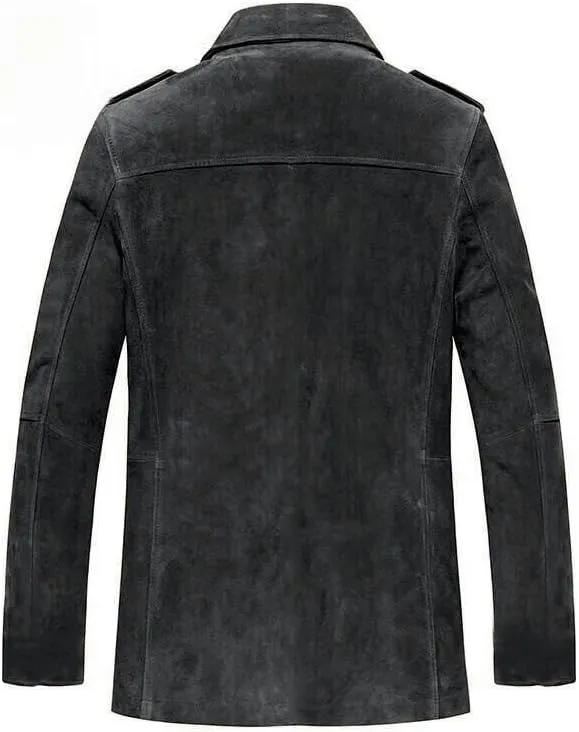 Thatrich Mens Winter Shirts Faux Suede Lined Jacket Sherpa Fleece Coat Casual Long Sleeve Outdoor Warm Jacket Cozy Outerwear