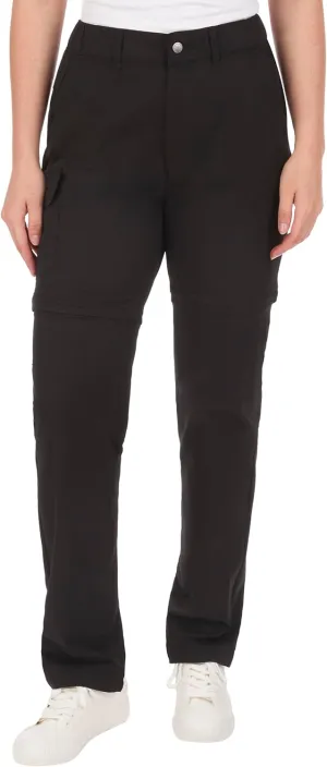 The American Outdoorsman Womens High Rise Hiking Trail Convertible Pants to Shorts - Stretch Cargo Pants for Women