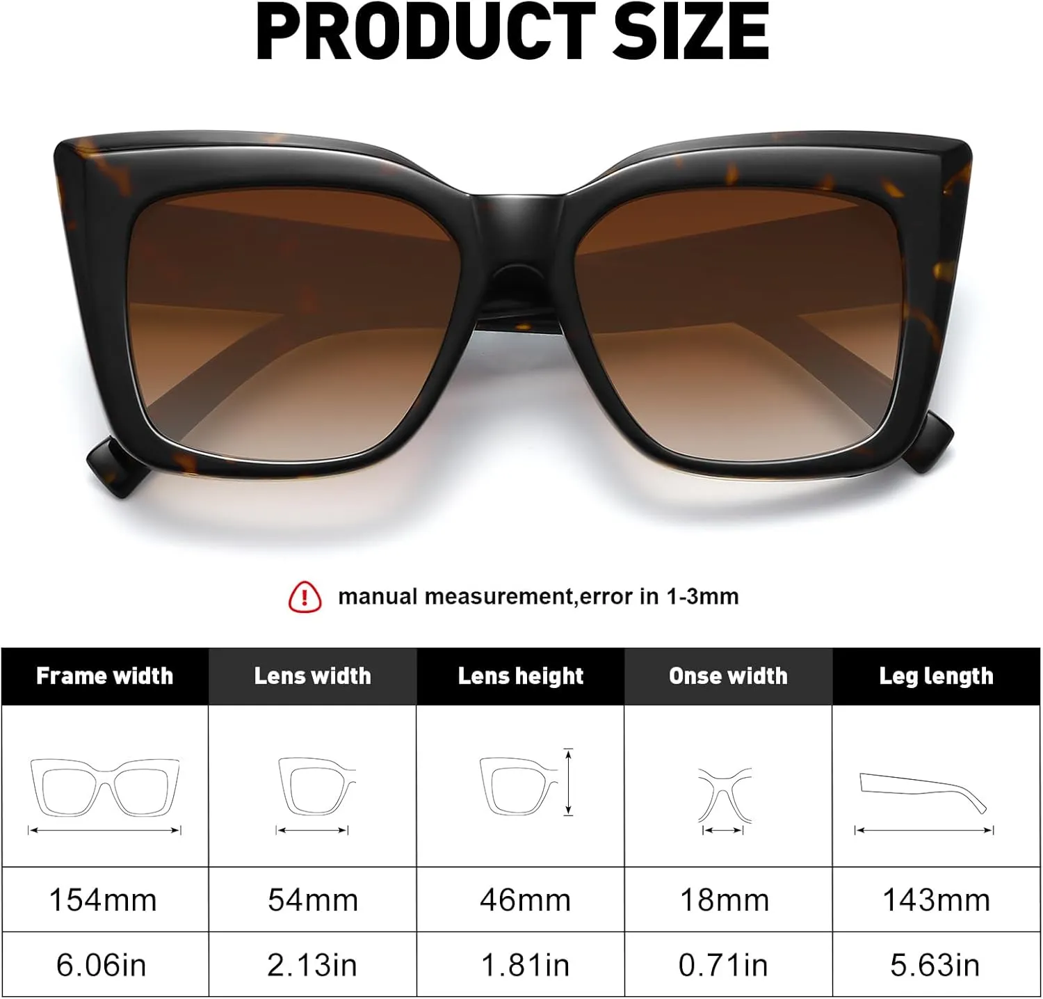 Trendy Cat Eye Sunglasses for Women Large Square Retro Sunnies