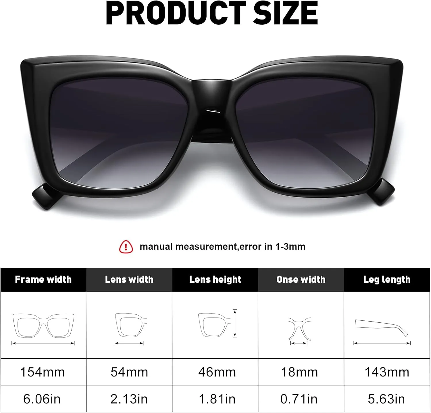 Trendy Cat Eye Sunglasses for Women Large Square Retro Sunnies