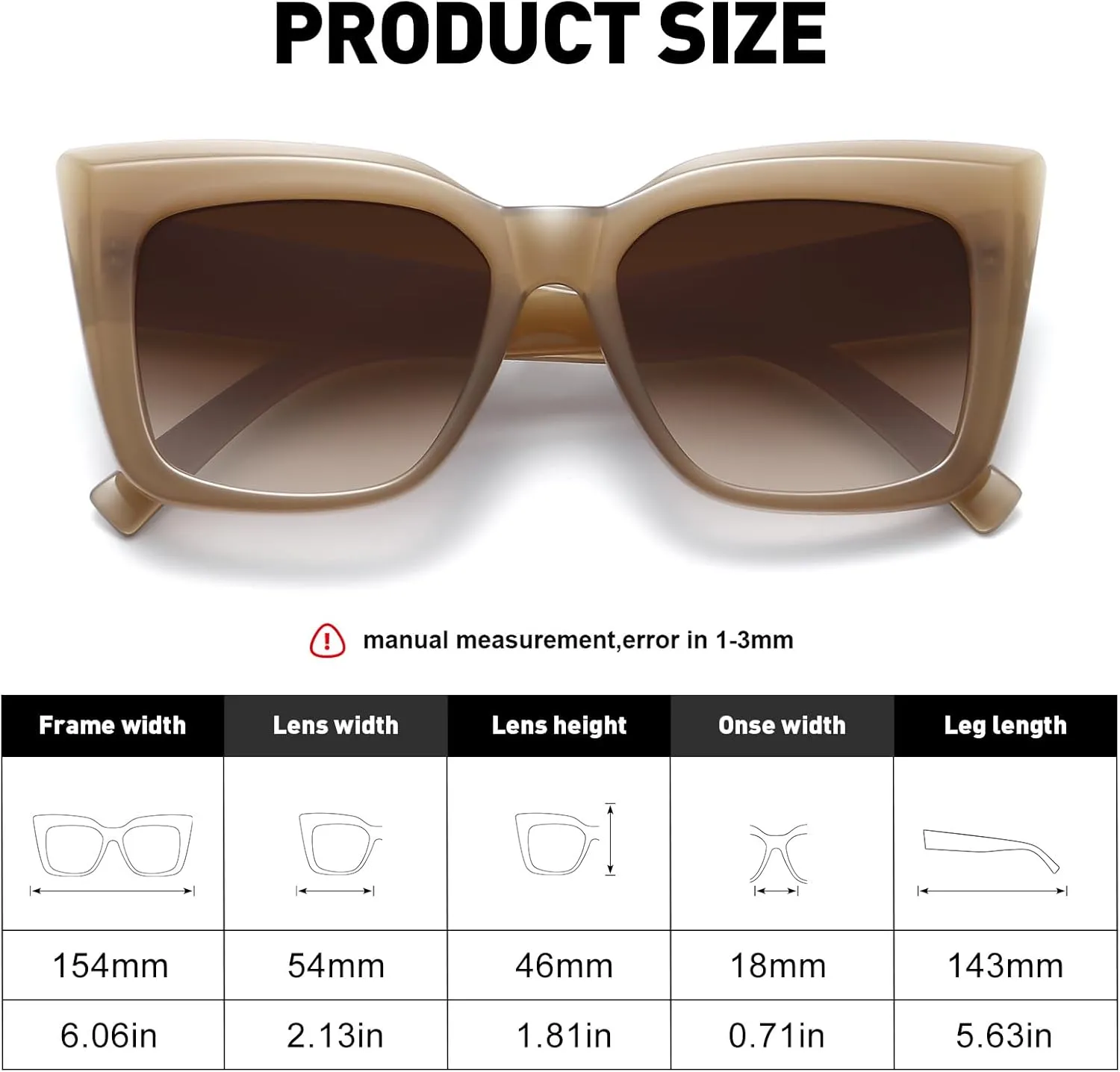 Trendy Cat Eye Sunglasses for Women Large Square Retro Sunnies