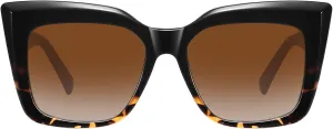 Trendy Cat Eye Sunglasses for Women Large Square Retro Sunnies
