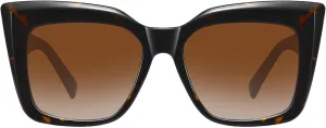 Trendy Cat Eye Sunglasses for Women Large Square Retro Sunnies