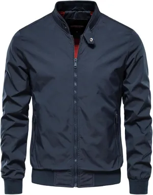 Trendy Jackets for Men 2024 Lightweight Bomber Jackets Spring Casual Windbreaker with Pockets