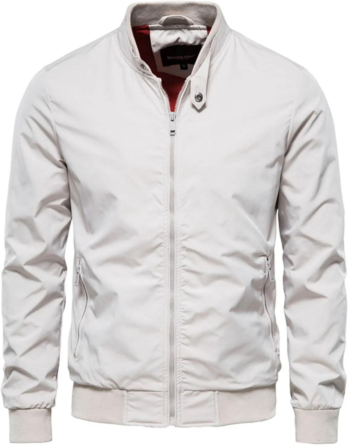 Trendy Jackets for Men 2024 Lightweight Bomber Jackets Spring Casual Windbreaker with Pockets