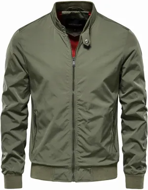 Trendy Jackets for Men 2024 Lightweight Bomber Jackets Spring Casual Windbreaker with Pockets