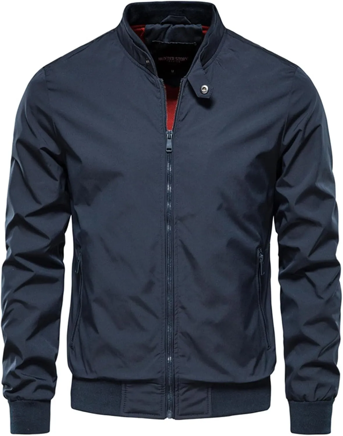 Trendy Jackets for Men 2024 Lightweight Bomber Jackets Spring Casual Windbreaker with Pockets