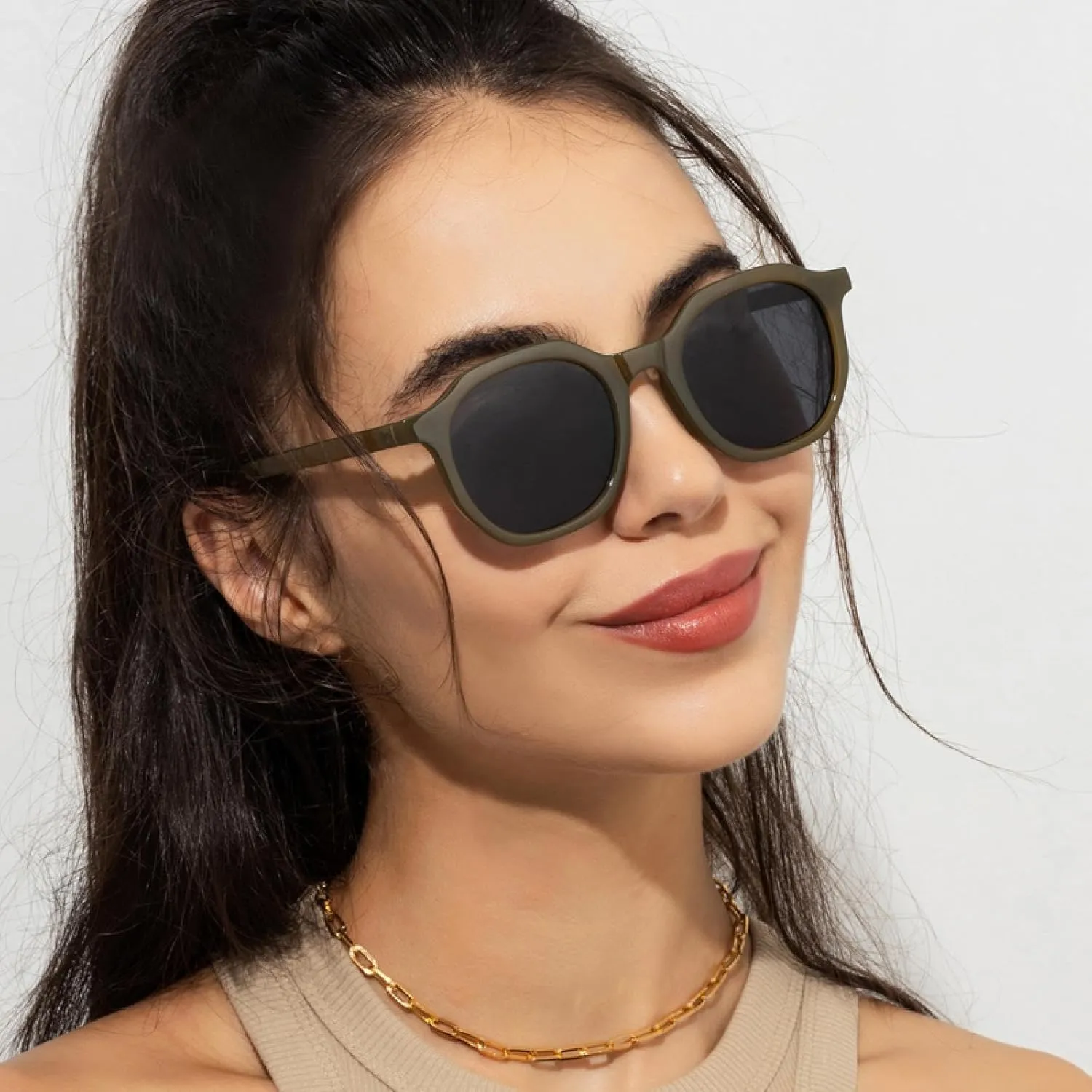 Trendy Oval Sunglasses Men Women Vintage Sun Glasses Female Small Eyeglasses Eyewear Shades