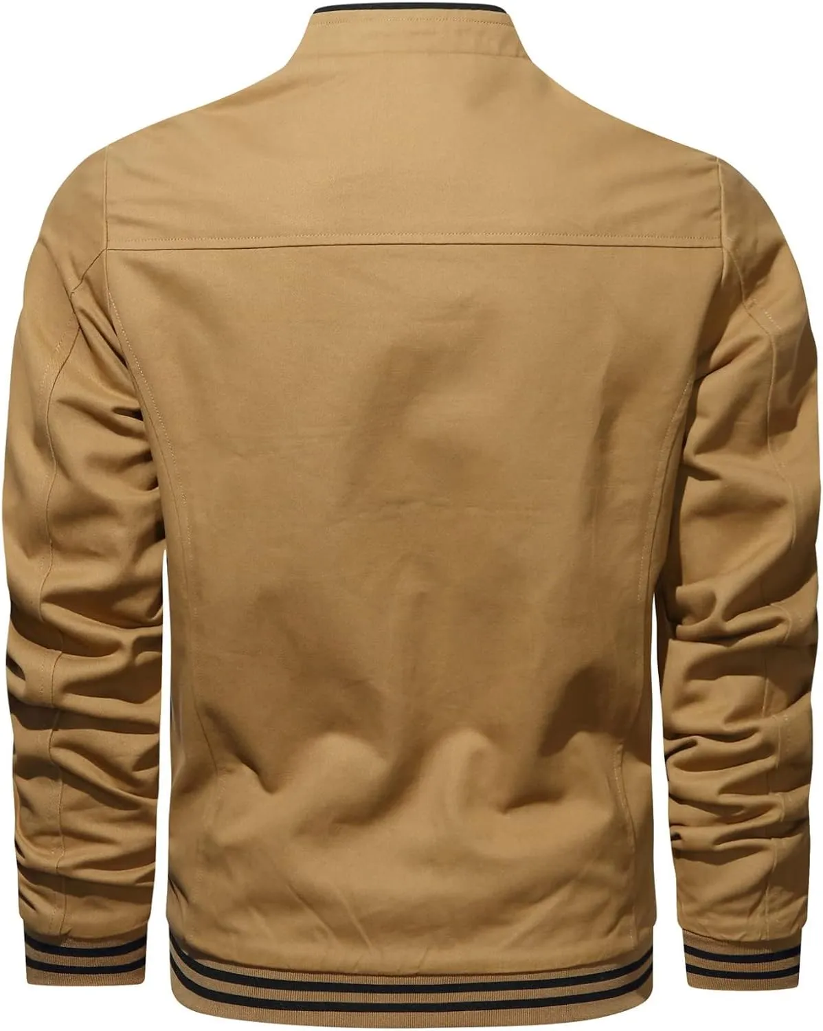 tuduoms Men's Fleece Lined Coats Casual Bomber Jackets Full Zip Windbreaker Jackets Warm Winter Sherpa Aviator Bomber Jacket