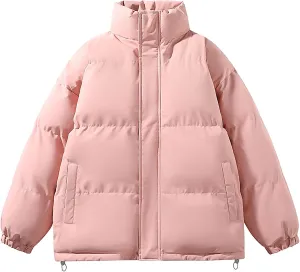 Unisex Mens Puffer Jacket Trendy Quilted Down Jackets Coats Winter Warm Thicken Teen Hooded Puffy Windproof Outwear