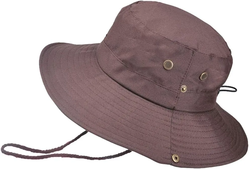 UPF 50  Men's 𝐒un Hat Wide Brim Bucket Caps UV Protection Hats for Mens Womens Beach Safari Summer Golf Fishing