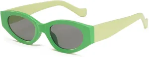 Vintage Cat Eye Punk Style Uv400 Protection Oval Shape Fashionable Sunglasses for Women and Men