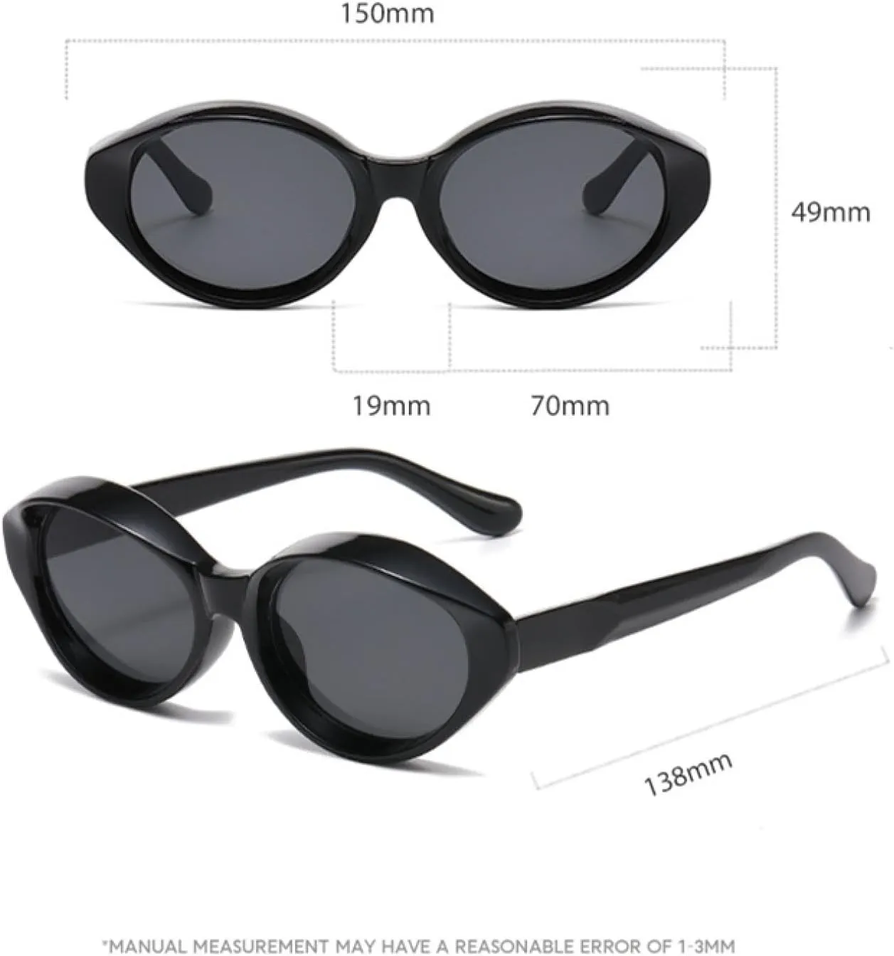 Vintage Men Women Punk Sunglasses Men Oval Lense Male Female Uv400