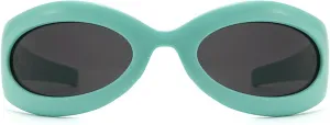 Vintage Oval Cat Eye Y2K Sunglasses For Women Men Luxury Punk Wrap Around Sun Glasses UV400 Unisex Sports Goggles N48