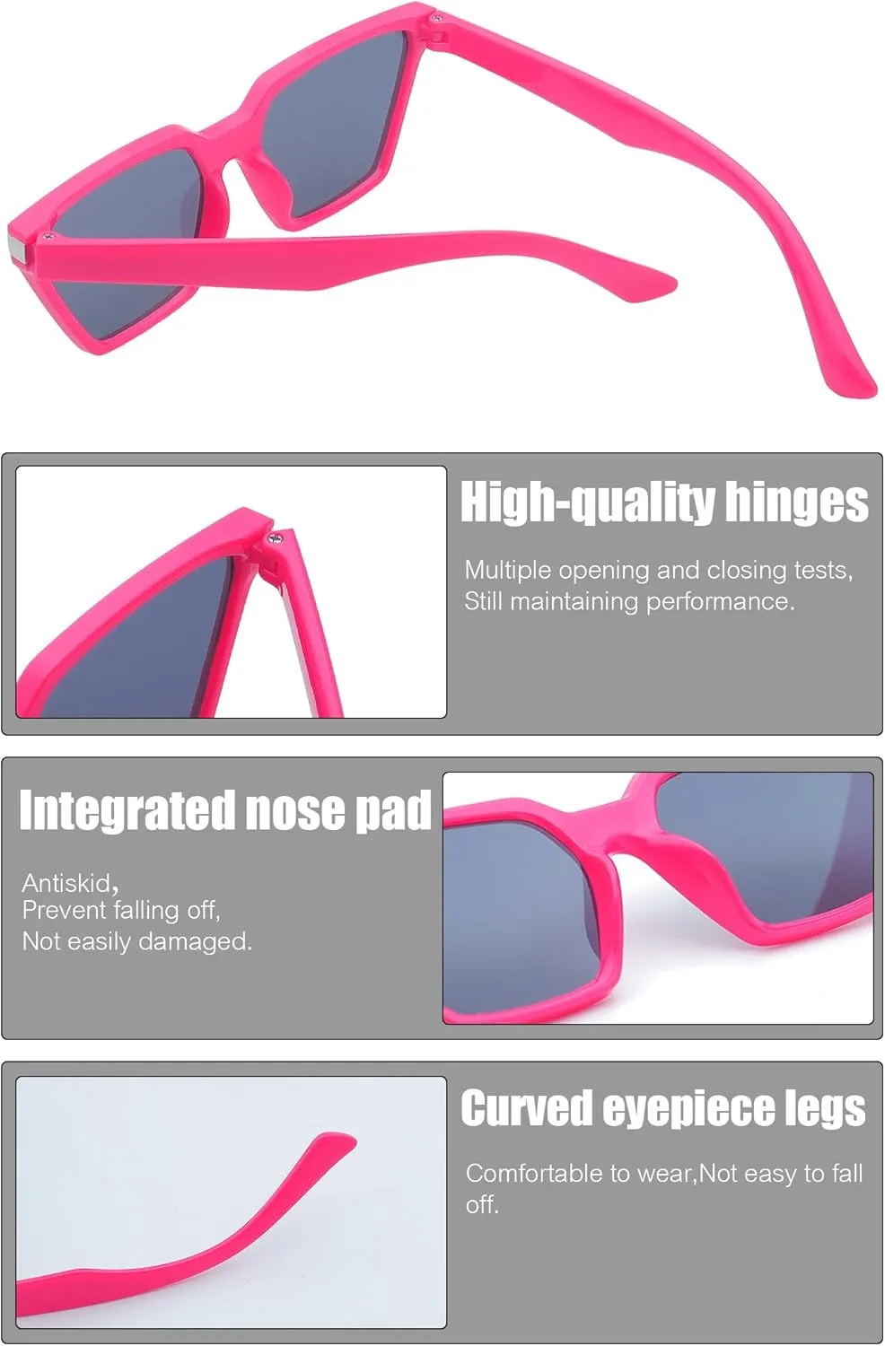 Vintage Square Cat Eye Sunglasses kids Trendy Glasses Shades for Girls Boys