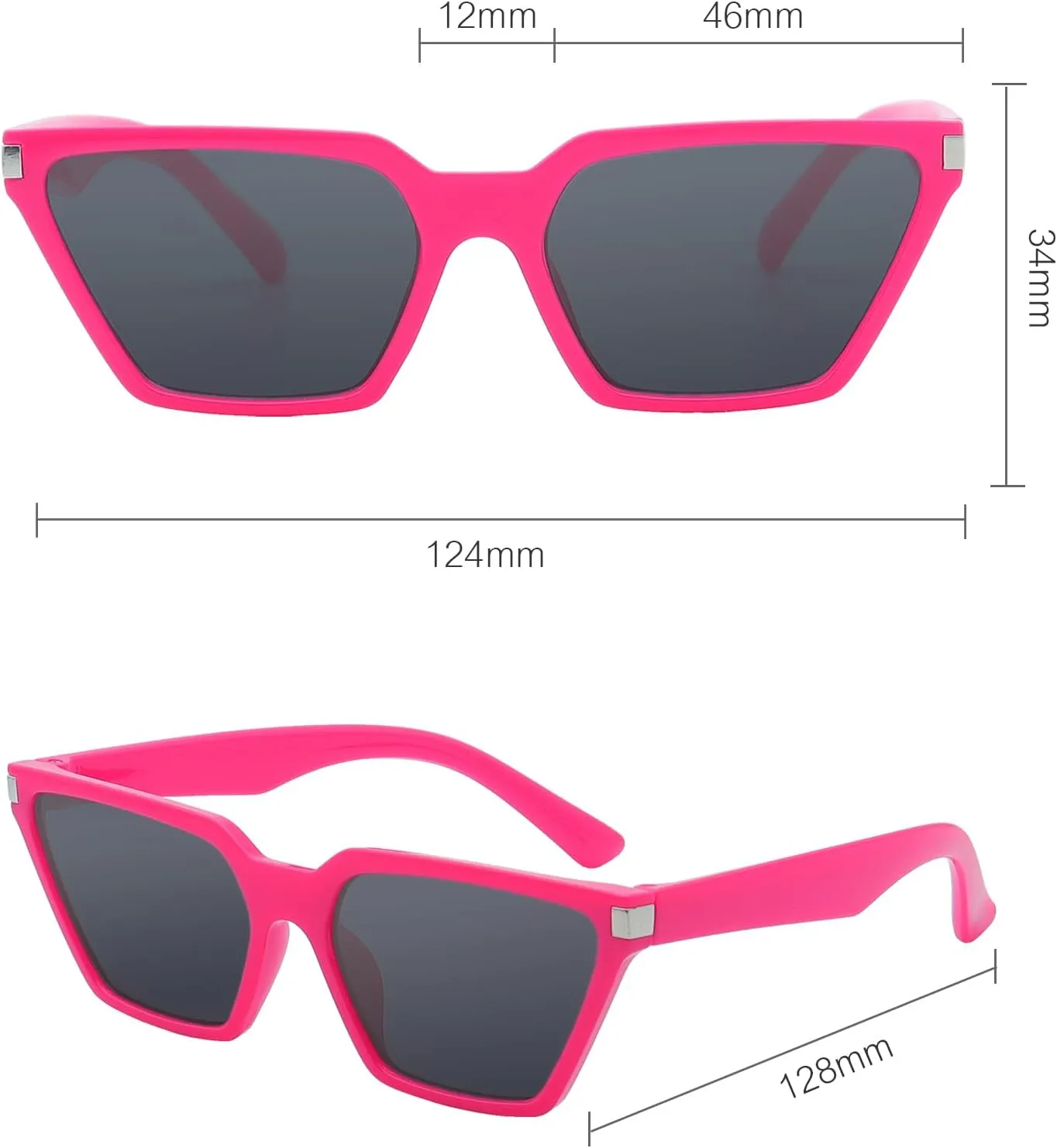 Vintage Square Cat Eye Sunglasses kids Trendy Glasses Shades for Girls Boys
