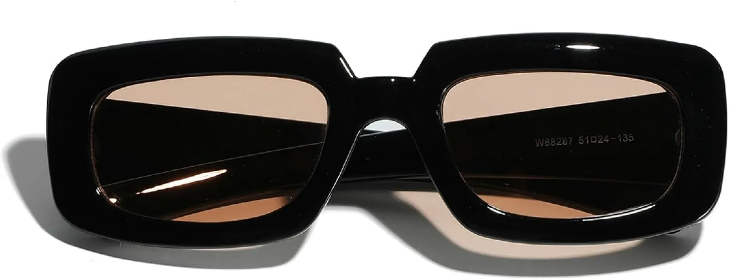 Vintage Square Sunglasses Women Trendy Cat Eye Shades Fashion Men Punk Style Sunglasses UV Protection Eyewear