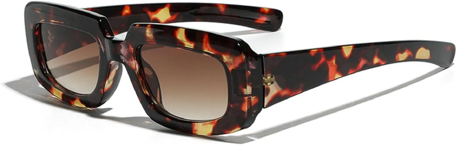 Vintage Square Sunglasses Women Trendy Cat Eye Shades Fashion Men Punk Style Sunglasses UV Protection Eyewear