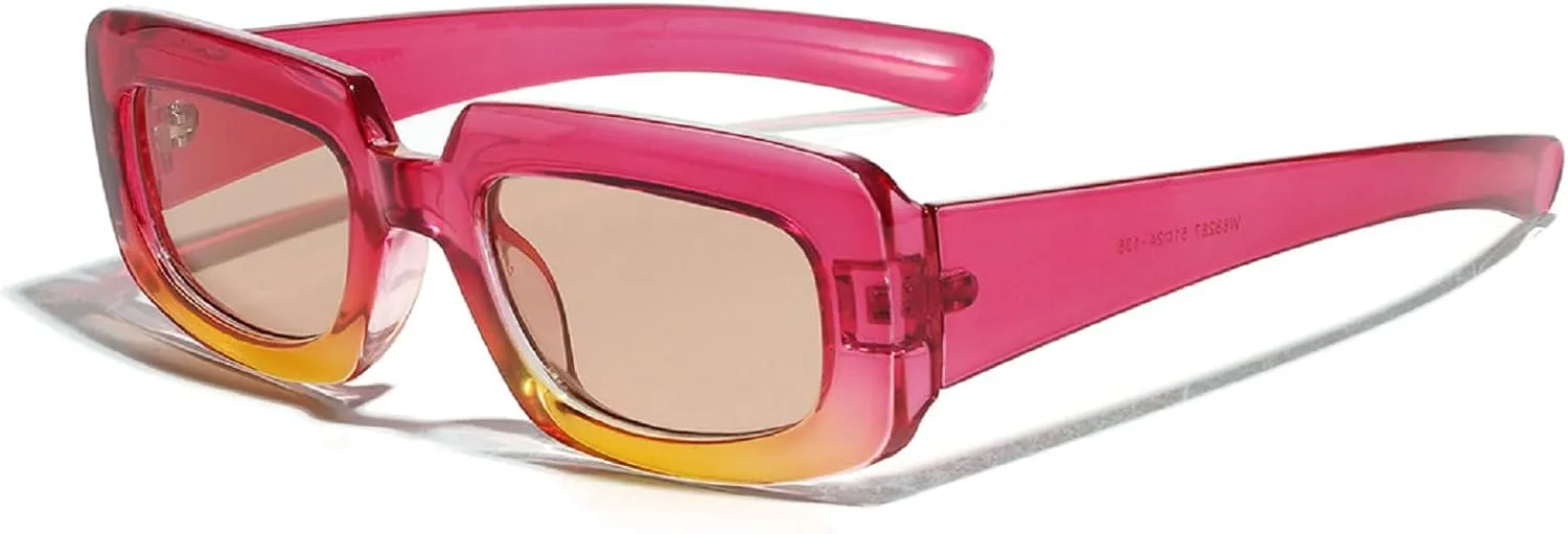 Vintage Square Sunglasses Women Trendy Cat Eye Shades Fashion Men Punk Style Sunglasses UV Protection Eyewear