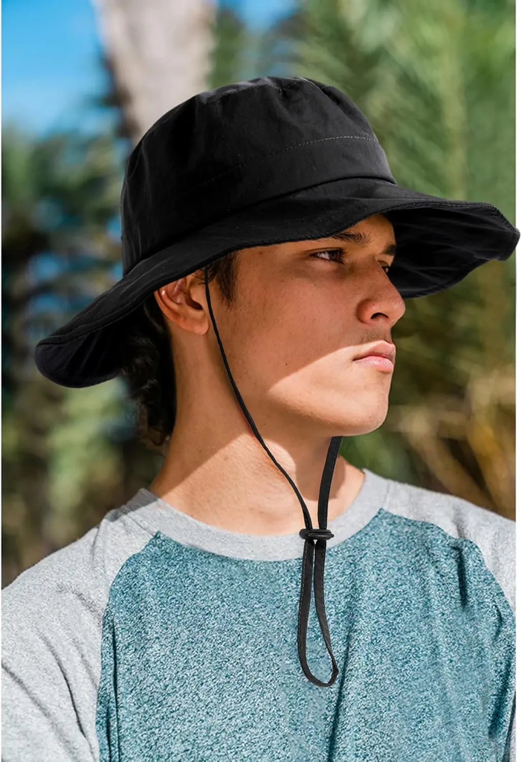 Waterproof Bucket Hats for Women Men Foldable Brim UPF 50  Floppy Cowboy Rain Hat UV Protection Boonie Sun Hats for Hiking