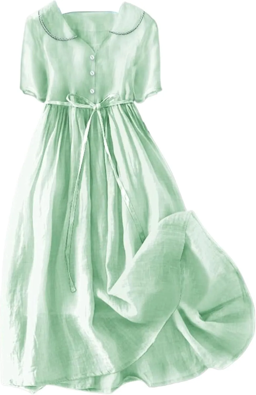 Wedding Guest Dress for Women Button Down Collared Maxi Dresses Casual Fashion Flowy Flutter Swing Dress 2025