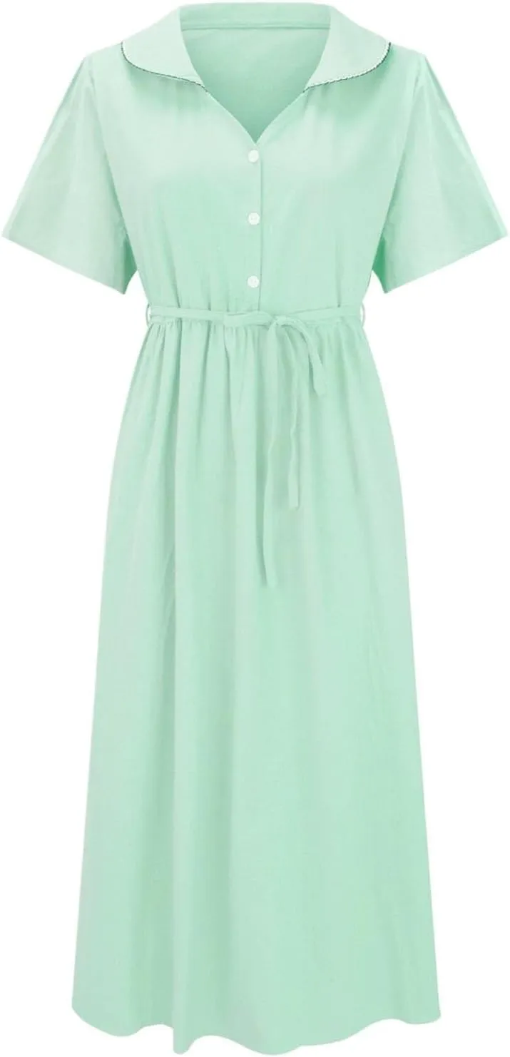 Wedding Guest Dress for Women Button Down Collared Maxi Dresses Casual Fashion Flowy Flutter Swing Dress 2025