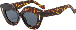 willochra Thick Fashion Butterfly Sunglasses for Women Cat Eye Sun Glasses Vintage Lips Sun Glasses Gradient Shades F27