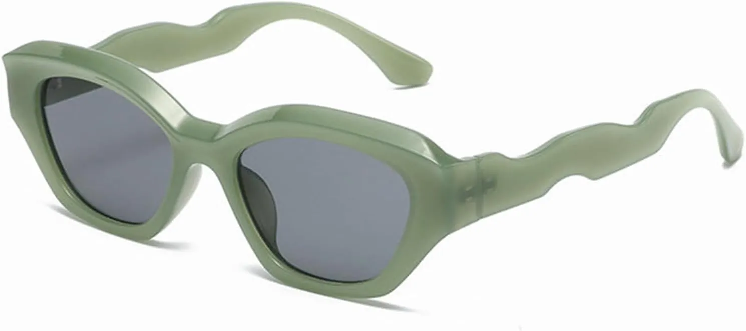 willochra Vintage Cat Eye Sunglasses Women 90s Classic Sun Glasses Female Shades Fashion Gradient Unique Oval Sunglasses