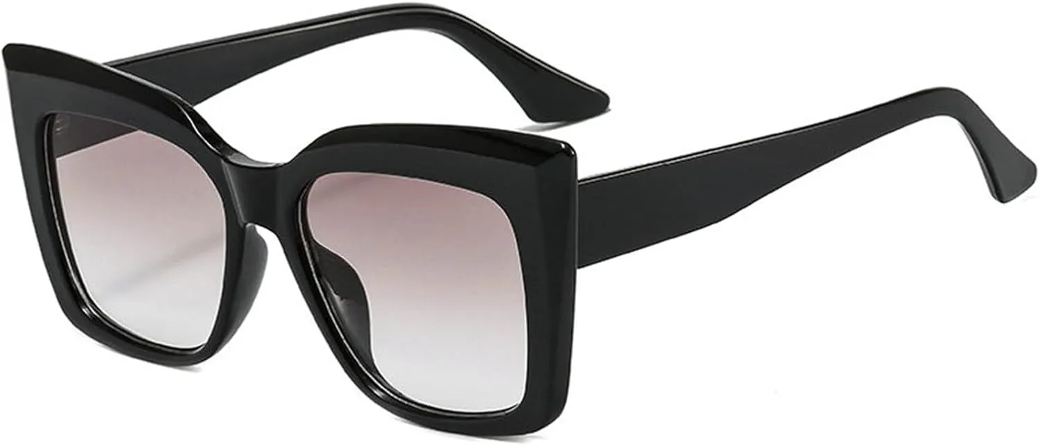 willochra Vintage Cat Eye Sunglasses Women Fashion Y2K Square black Gradient Sun Glasses Female Retro Outdoors Shades UV400